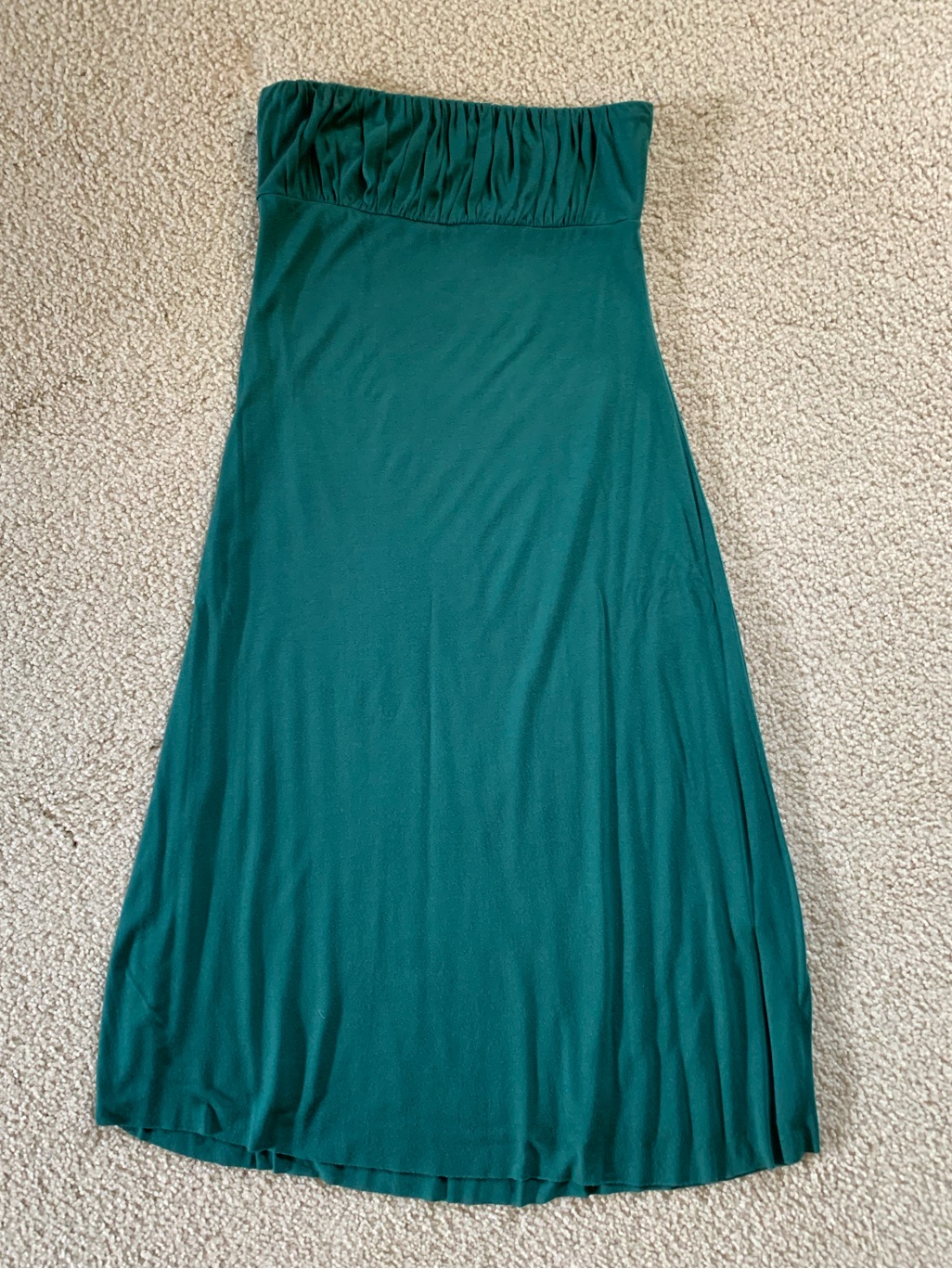 Velvet By Graham & Spencer Teal Strapless Midi Dress - Buttery Soft Micromodal